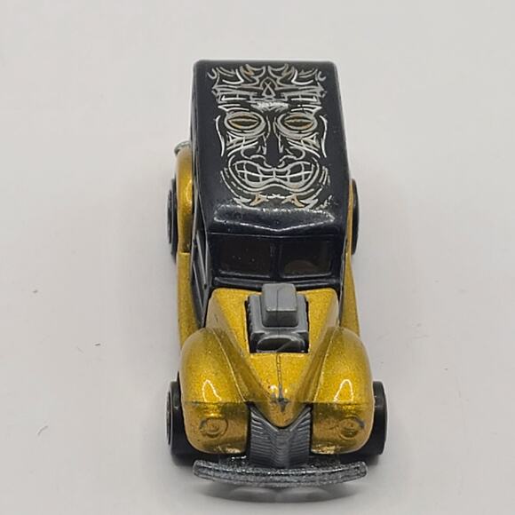 LOOSE 2005 HOT WHEELS 1:64 PIN HEDZ GOLD BLACK '40s WOODIE from multipack - Picture 3 of 5